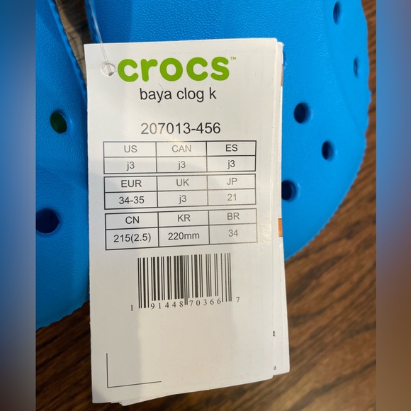 Crocs Baya Kids Clogs. Size J3 (Little Kids) - Picture 5 of 5
